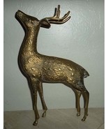 Vintage Brass- Mid Century Solid Heavy Large Detailed Collectible Reinde... - $325.00