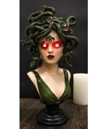 Greek Gorgon Sisters Goddess Medusa With Wild Snake Hair And LED Red Eye... - €51,55 EUR