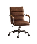 Harith Office Chair, Retro Brown Top Grain Leather - $14,159.25 MXN