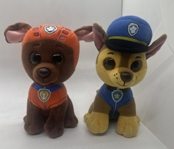 Lot of 2 Ty Beanie Boos Paw Patrol Chase &amp; Zuma 6” Dog Plush Toys 2017 - $368.58 MXN