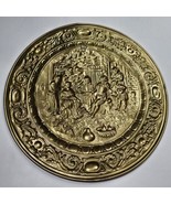 Vintage Peerage Brass Embossed Wall Hanging Plates Family Dining Made In... - £31.44 GBP