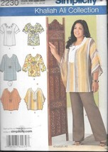 Simplicity #2230 - Khaliah Ali Misses' Caftan-Style Tunic & Top -Size 20W-28W UC - $11.88