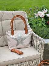 Lightweight Beige Nylon Star Bag - $35.15