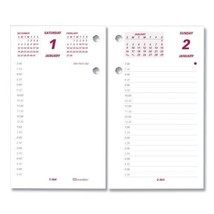 2024 12 Month Daily Desk Calendar Refill White Burgundy &amp; Gray 6&quot; x 3.5&quot; - £14.59 GBP