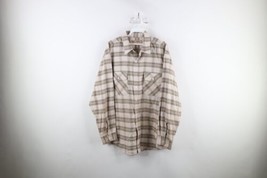 Vintage 90s Big Mac Mens Size Large Distressed Collared Work Button Shirt Plaid - £31.12 GBP