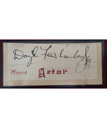 Douglas Fairbanks, Jr. Autographed Vintage Signature Cut COA #DF14698 - £236.38 GBP