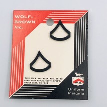 Vintage Wolf-Brown Inc Uniform Insignia Private First Class 2 Pins Badge - £4.62 GBP