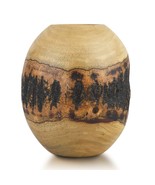 Nature Loving Rounded Shaped Mango Tree Bark Wooden 7.5-inch Vase - £21.78 GBP
