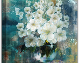 Bathroom Botanical Florals Prints Wall Art Rustic White Flowers Plants C... - $31.28