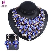 Women Accessories Wedding Bridal Party Crystal Pendant Statement Necklace Earrin - £18.52 GBP