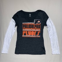 NHL Philadelphia Flyers Hockey Women’s Medium Long Sleeve Shirt Gray Fan... - $25.74