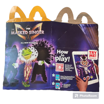 The Masked Singer Happy Meal Box 2023 Fox McDonalds Space Bunny Yeti Whi... - £4.59 GBP