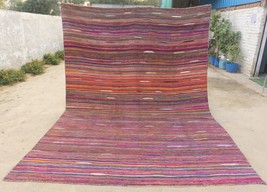 New 10x14 Colourful Silk Swedish Scandinavian Flat-weave Rug Turkish Kilim - £794.35 GBP