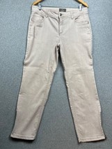 Chico&#39;s Jeans Womens Size10 / M So Slimming Mid Waist Stretchy Skinny Beige - $31.88