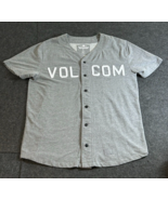 Volcom Skater Y2K Ryan Sheckler Foundation Men&#39;s Gray Baseball Jersey Si... - $19.74