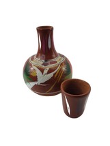 Authentic Hand Painted Bottellon Cantarito Combo Water Carafe Mug Clay L... - $555.65 MXN