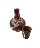 Authentic Hand Painted Bottellon Cantarito Combo Water Carafe Mug Clay L... - $555.65 MXN