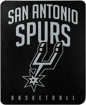 NBA San Antonio Spurs 50" by 60" Rolled Fleece Blanket Lay Up Design - £22.19 GBP