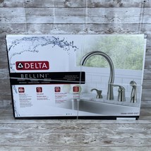 Delta Bellini Single Handle Kitchen Faucet With Spray Soap Dispenser Sta... - £127.90 GBP