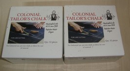 Colonial Tailor&#39;s Chalk Tailor&#39;s Crayon 2 Boxes of 32 each TOTAL 64 White Chalks - £15.57 GBP
