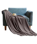 Anyhouz 130*230cm Dark Gray Blanket Home Decorative Thickened Knitted Co... - £48.03 GBP