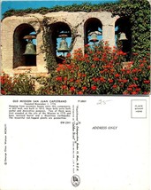 California San Juan Capistrano Mission Church Bells Poinsettias Vintage ... - £7.49 GBP