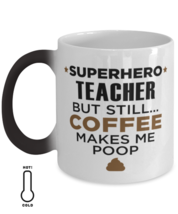 Teacher Coffee Mug - Unique 11 oz Color Changing Cup For Friends Office  - £11.95 GBP