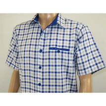 Men 2pc Walking Leisure Suit Short Sleeves By DREAMS Fancy 283-11 Royal Blue image 5
