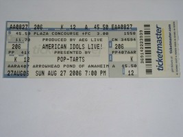 Taylor Hicks Concert Ticket 2006 American Idols Live Complete Unused Ticket - £16.01 GBP