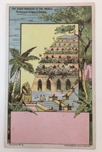 Victorian Trade Card &quot;7 Wonders&quot; Hanging Gardens of Babylon 1881 J.H. Bufford&#39;s - £7.17 GBP