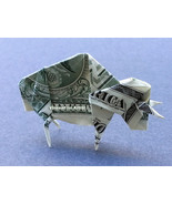 Dollar Origami Buffalo Made with REAL MONEY Handmade Cash Animal Ox Bison Art - $19.00 - $59.00