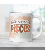 Pisces Zodiac Boho Coffee Mug Ceramic Constellation Astrology Birthday Gift - $18.50