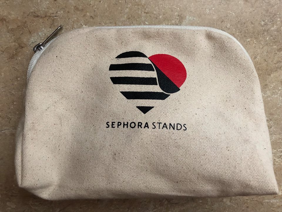Sephora Stands Heart Makeup Bag Nomi Network Hand Crafted Reclaimed Materials  - £11.76 GBP