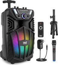 Pyle PPHP822NSM 8-inch Bluetooth Portable Speaker with Microphone/Stand ... - $52.19