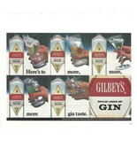 Gibleys London Dry Gin Print Ad 1986 Vintage 80s Retro Alcohol Spirits - £6.73 GBP