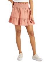 Self Esteem Women&#39;s Juniors&#39; Tiered Cotton Skirt Pink M B4HP - $19.95