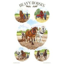 British Clydesdale Heavy Plow Horse Breed Tea Towel Made UK Shire Suffolk - £13.16 GBP