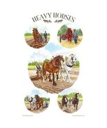 British Clydesdale Heavy Plow Horse Breed Tea Towel Made UK Shire Suffolk - £13.19 GBP