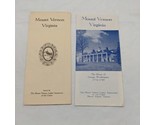 Mount Vernon Ladies Association Of The Union Informational Pamphlet - £15.71 GBP