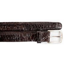 Men's Belvedere Belt Genuine Caiman Crocodile up to Size 44 Brown # 1999 image 2