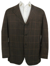 NEW $7495 Kiton Pure Cashmere Sportcoat (Jacket)! e 54 US 42 43  Brown Windowpan - £2,158.25 GBP