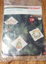 Vintage New Bernat Holiday Ideas Counted Cross Stitch Ornament Kit W00102 - $12.59