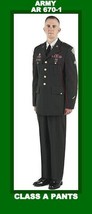 NEW Mens Class A Enlisted Serge Green US Army Dress Green Pants All Size... - £31.64 GBP