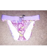 Mossimo Swim Bikini Bottom Purple Green Paisley Belt Loops Womens Sz Med... - $236.66 MXN