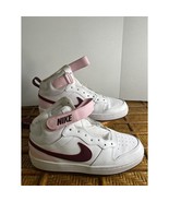 Nike Court Borough Mid 2 (GS) White/Dark Beetroot-Pink(CD7782 104) US SZ... - $963.64 MXN