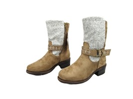 MUK LUKS Women&#39;s Arya Alice Boots, Stylish w Block Heel, Faux Fur, Memory Foam - £43.95 GBP