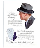1950s Stetson Hats, Shirts &amp; Ties PRINT AD &quot;The Tele-Pinch&quot; BX3 - $139.67 MXN