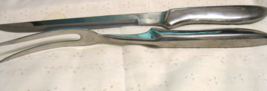 Mcm Vintage Carving Knife And Fork Set Stainless Steel Japan Mid Century Modern - £12.88 GBP