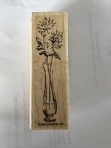 Stampin&#39; Up Wood Stamps Simple Florals stamp paper white 2003 - $12.19