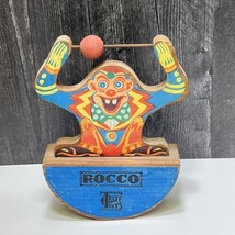 Vtg Wooden Rocking Toy ROCCO Tate Toys Monkey Cleveland Ohio RARE - £37.36 GBP